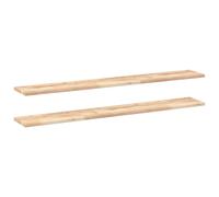vidaXL Floating Shelves Storage Wall Shelf 2 pcs Untreated Solid Wood Acacia