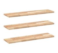 Floating Shelves 3 pcs 80x20x2 cm Untreated Solid Wood Acacia