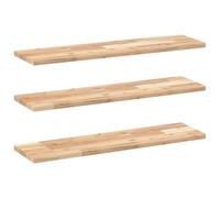vidaXL Floating Shelves Storage Wall Shelf 3 pcs Untreated Solid Wood Acacia