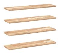 vidaXL Floating Shelves Storage Wall Shelf 4 pcs Untreated Solid Wood Acacia