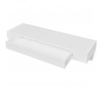 Floating Wall Shelf with Drawer Hanging Display Shelves Storage Unit 48x25x8 Cm
