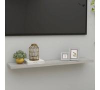 Vidaxl Floating Wall Shelf Concrete Grey 120X23.5X3.8 Cm Mdf