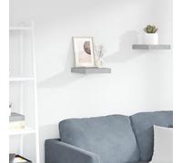 vidaXL Floating Wall Shelf Concrete Grey MDF Home Bookcase Wall Board CD Rack