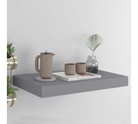 vidaXL Floating Wall Shelf Grey 40x23x3.8 cm MDF Display Book Hanging Rack