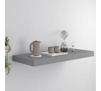 vidaXL Floating Wall Shelf Grey 60x23.5x3.8 cm MDF Display Book Hanging Rack