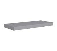 vidaXL Floating Wall Shelf Grey 60x23.5x3.8 cm MDF Display Book Hanging Rack