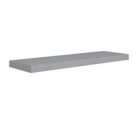 vidaXL Floating Wall Shelf Grey 80x23.5x3.8 cm MDF Display Book Hanging Rack