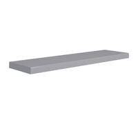 vidaXL Floating Wall Shelf Grey 90x23.5x3.8 cm MDF Display Book Hanging Rack