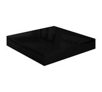 vidaXL Floating Wall Shelf High Gloss Black 23x23.5x3.8 cm MDF UK GF0