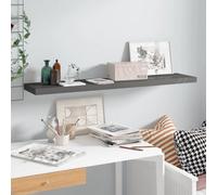 vidaXL Floating Wall Shelf High Gloss Grey 120x23.5x3.8 cm MDF Display Rack