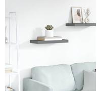 Vidaxl Floating Wall Shelf High Gloss Grey 50X23X3.8 Cm Mdf