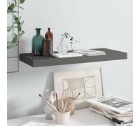 vidaXL Floating Wall Shelf High Gloss Grey 60x23.5x3.8 cm MDF