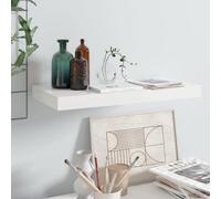 vidaXL Floating Wall Shelf High Gloss White 50x23x3.8 cm MDF