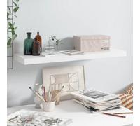 vidaXL Floating Wall Shelf High Gloss White 80x23.5x3.8 cm MDF Home Bookcase