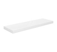 vidaXL Floating Wall Shelf High Gloss White 80x23.5x3.8 cm MDF Home Bookcase