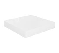 Wall Shelf High Gloss White 23x23.5x3.8cm Honeycomb MDF & Metal Floating Display