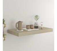 vidaXL Floating Wall Shelf Oak 50x23x3.8 cm MDF Display Bookcase Wall Ledge