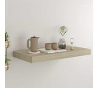 vidaXL Floating Wall Shelf Oak 50x23x3.8 cm MDF Display Bookcase Wall Ledge