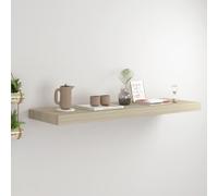 vidaXL Floating Wall Shelf Oak 80x23.5x3.8 cm MDF Display Book Hanging Rack