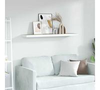 Vidaxl Floating Wall Shelf Oak And White 120X23.5X3.8 Cm Mdf