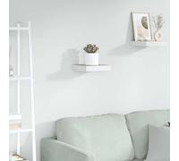 vidaXL Floating Wall Shelf Oak and White 23x23.5x3.8 cm MDF