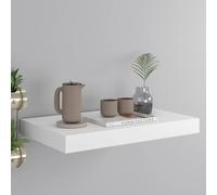 vidaXL Floating Wall Shelf White 40x23x3.8 cm MDF