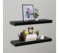 Vidaxl Floating Wall Shelves 2 Pcs Black 60X20X3.8 Cm