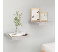 Vidaxl Floating Wall Shelves 2 Pcs Concrete Grey 23X23.5X3.8 Cm Mdf