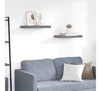 Vidaxl Floating Wall Shelves 2 Pcs High Gloss Grey 50X23X3.8 Cm Mdf