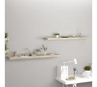 Vidaxl Floating Wall Shelves 2 Pcs Oak 120X23.5X3.8 Cm Mdf