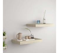 Vidaxl Floating Wall Shelves 2 Pcs Oak 40X23X3.8 Cm Mdf