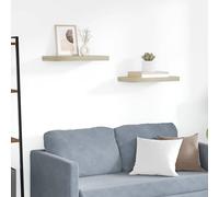 Vidaxl Floating Wall Shelves 2 Pcs Oak 50X23X3.8 Cm Mdf