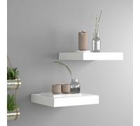 Vidaxl Floating Wall Shelves 2 Pcs White 23X23.5X3.8 Cm Mdf