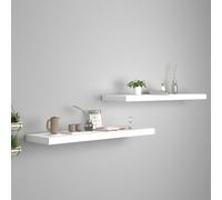 Vidaxl Floating Wall Shelves 2 Pcs White 90X23.5X3.8 Cm Mdf