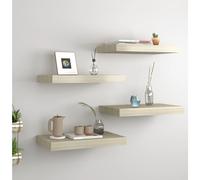 Vidaxl Floating Wall Shelves 4 Pcs Oak 40X23X3.8 Cm Mdf, Brown