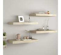 vidaXL Floating Wall Shelves 4 pcs Oak 50x23x3.8 cm MDF
