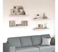 Vidaxl Floating Wall Shelves 4 Pcs Oak And White 80X23.5X3.8 Cm Mdf