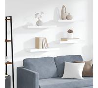 vidaXL Floating Wall Shelves 4 pcs White 60x23.5x3.8 cm MDF