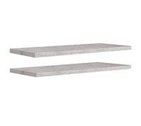 Vidaxl Floating Wall Shelves 2 Pcs Concrete Grey 90X23.5X3.8 Cm Mdf