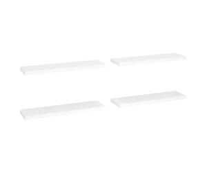 vidaXL Floating Wall Shelves Set of 4 Honeycomb MDF and Metal Frame Gray Easy Install Modern Decoration Versatile and Durable - 35.4x9.3x1.5