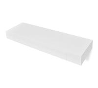 vidaXL 2x Floating Wall Shelves with Drawers White 80cm Hanging Display Unit