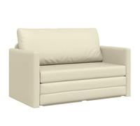 vidaXL Floor bed 2-in-1 cream 124x71x78 cm artificial leather