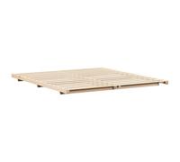 vidaXL Floor Bed Frame Brown 200 x 200 cm Solid pine wood, Wooden Bedframe, Solid Pine Bed, Minimalist Design, Low Profile, Japandi Style, Indoor Furniture, Scandinavian Aesthetic