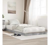 vidaXL Floor Bed Frame Concrete Grey 71.5 x 190 cm Engineered Wood
