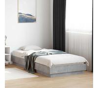 vidaXL Floor Bed Frame Concrete Grey 80 x 200 cm Engineered Wood