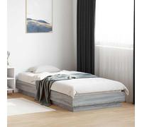 vidaXL Floor Bed Frame Grey Sonoma 80 x 200 cm Engineered Wood
