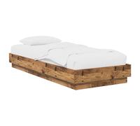vidaXL Floor Bed Frame Old Wood 80 x 200 cm Engineered Wood