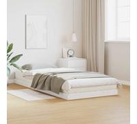 vidaXL Floor Bed Frame White 213.5 x 84 x 9 cm Solid Pine Wood