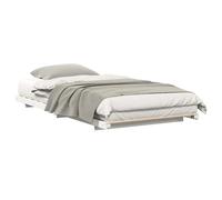 Floor Bed Frame White 90x190 cm Solid Pine Wood Low Japandi Design Style [EEK: A]