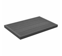 vidaXL Grey Outdoor Floor Element for Solar Shower and Pool Ladder, made from Durable Wood Plastic Composite (WPC), features Nonslip Design.